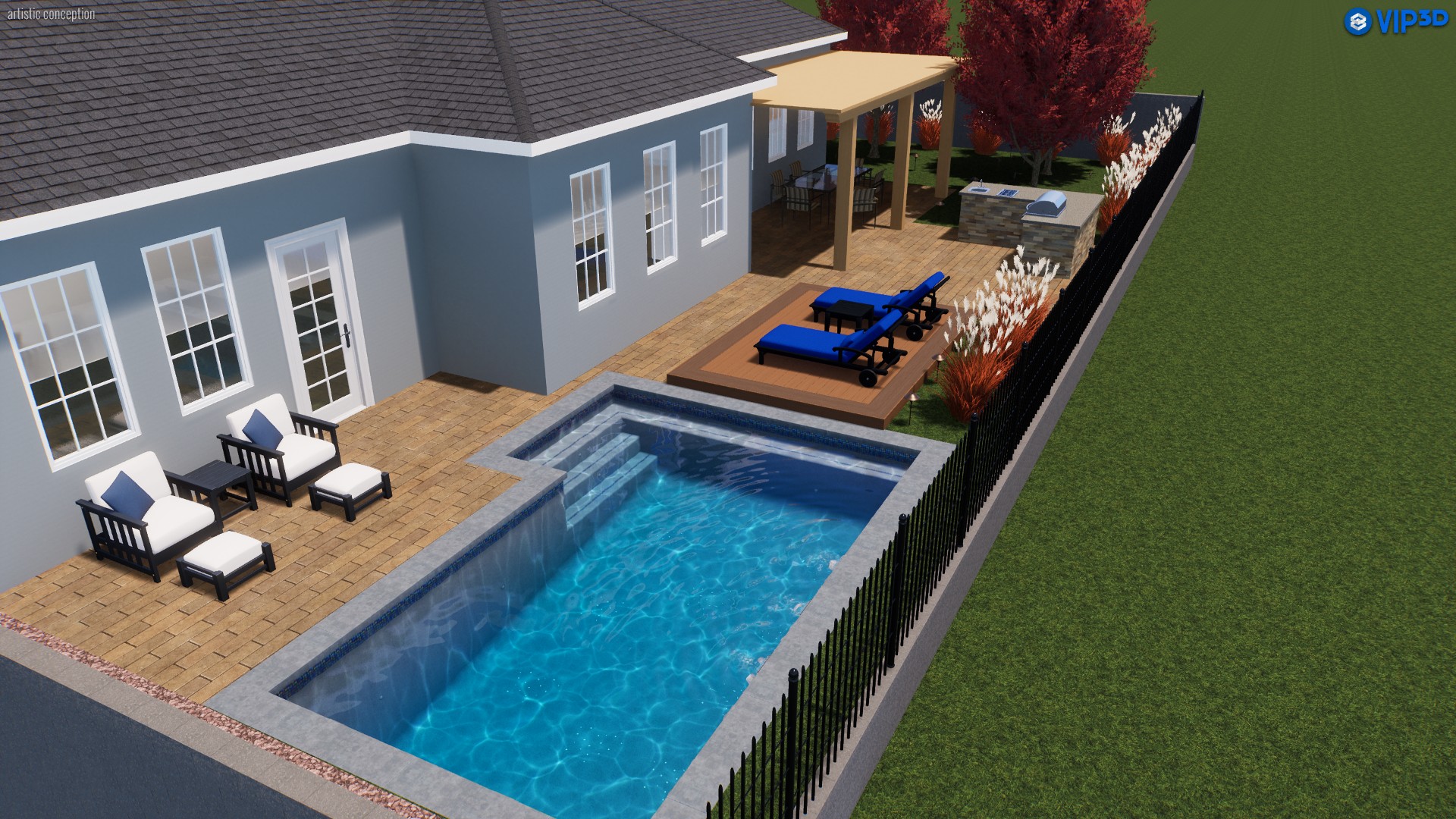 Back yard design 1 Back yard design 1